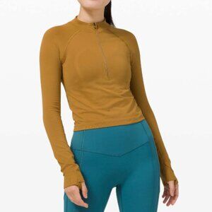 Lululemon Swiftly Tech 1/2 Zip 2.0 *Cool in Spiced Bronze/Tuscan Gold